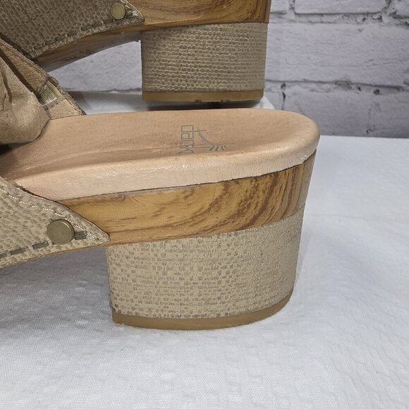 DANSKO MACI SANDALS PLATFORM SOLE WOMENS EURO SIZE 40 US SIZE 9.5 TAUPE COLOR - Picture 9 of 12